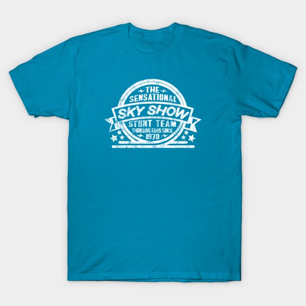 1970 - The Sensational Sky Show (Blue - Worn) T-Shirt by jepegdesign
